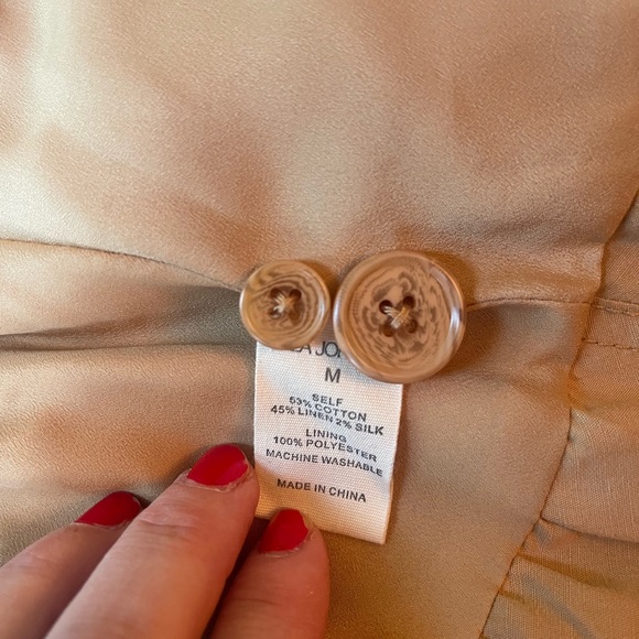 Ulla Johnson Jordana Jacket Tan Cotton Linen Peplum Utility Size Medium - Picture 7 of 16